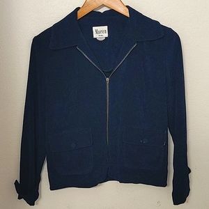 Suede bomber/suit shaped jacket